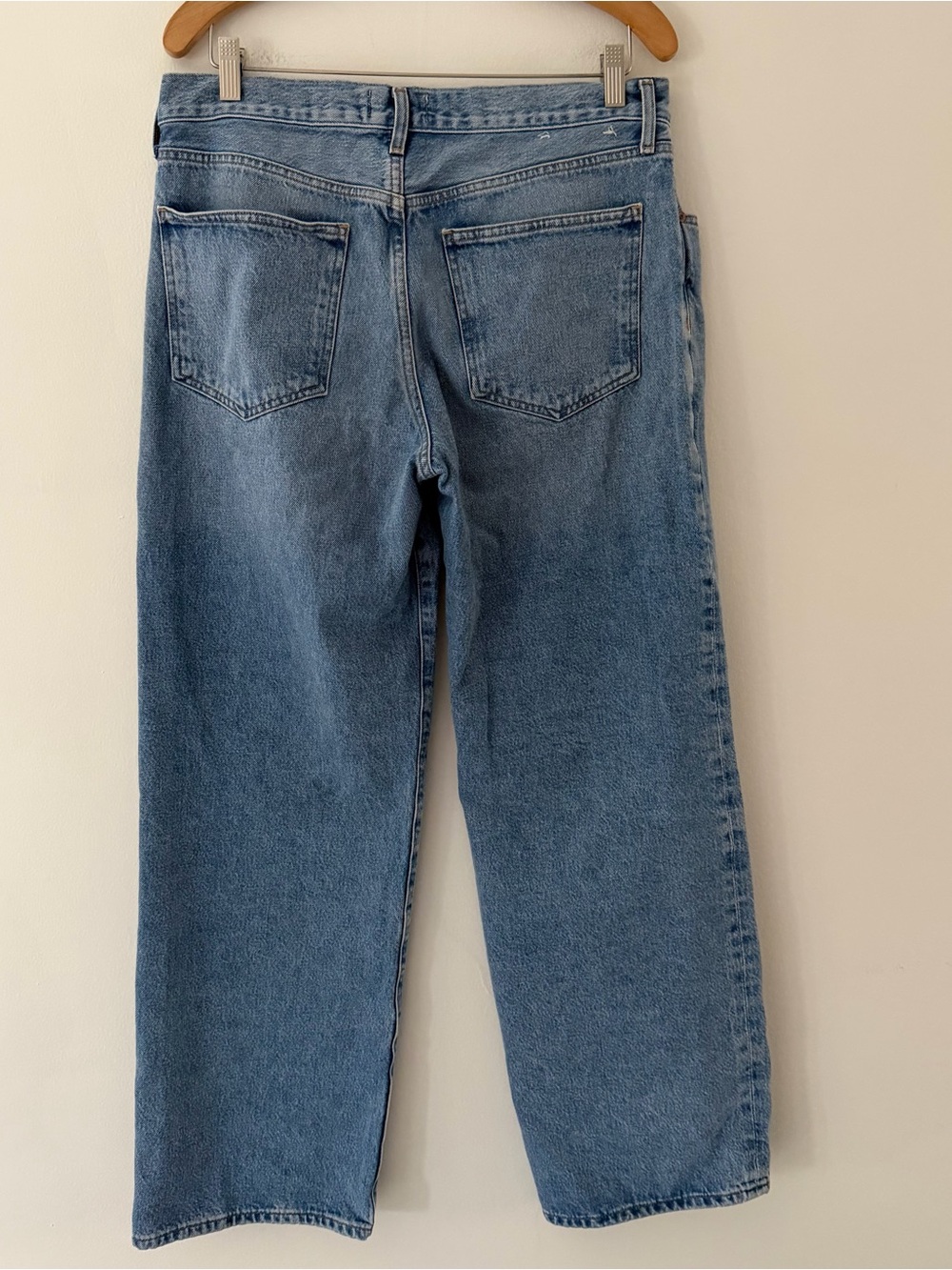 Agolde Fusion Jeans Wide Leg Low Slung Slouchy Blue Denim Cotton Size 29 - Picture 3 of 11